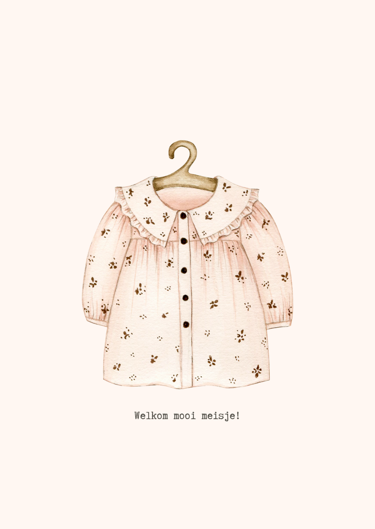 Kaartje Welkom mooi meisje!