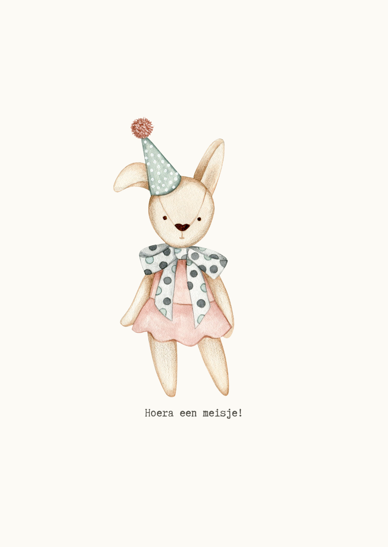 Kaartje Hoera een meisje!