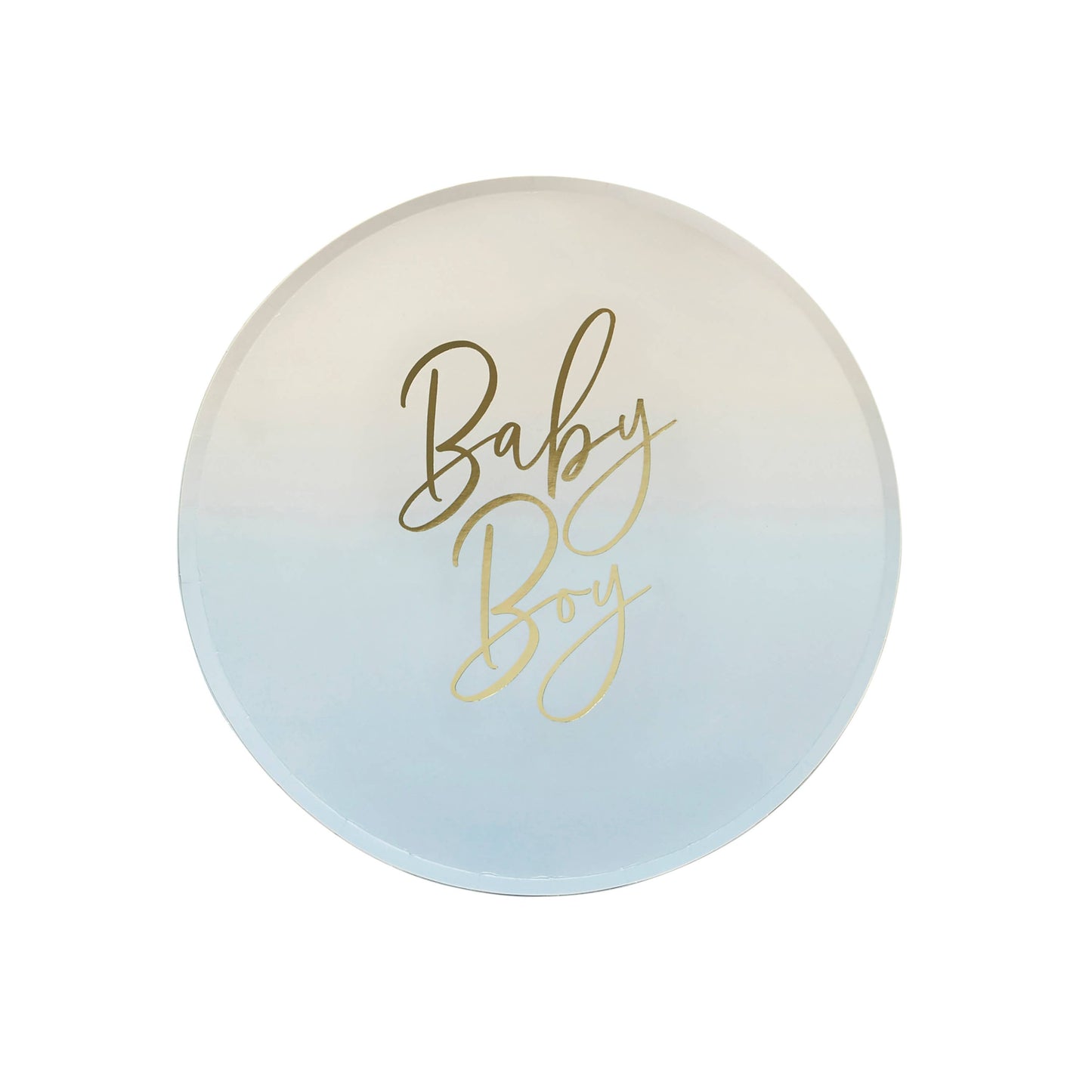 Blauwe papieren bordjes 'Baby Boy', set van 8